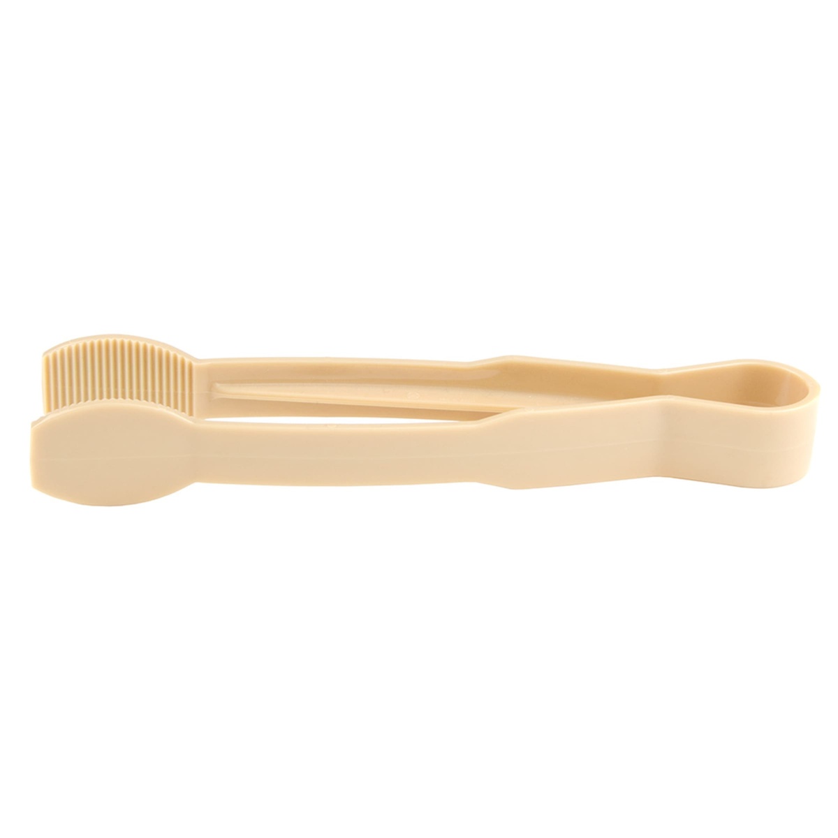 Cambro TG9133 beige serving tongs side profile showing full length and spring mechanism