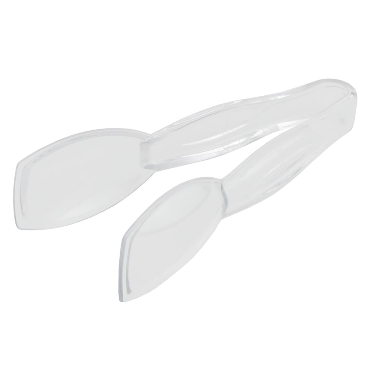 Cambro TGG6135 Lugano clear plastic serving tongs, full view on white background