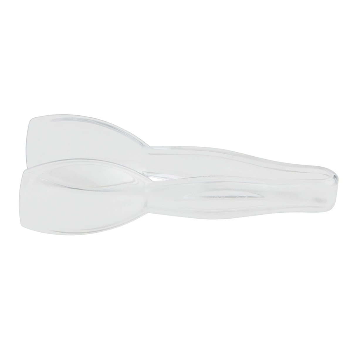 Cambro TGG6135 clear plastic tongs shown in closed side profile view
