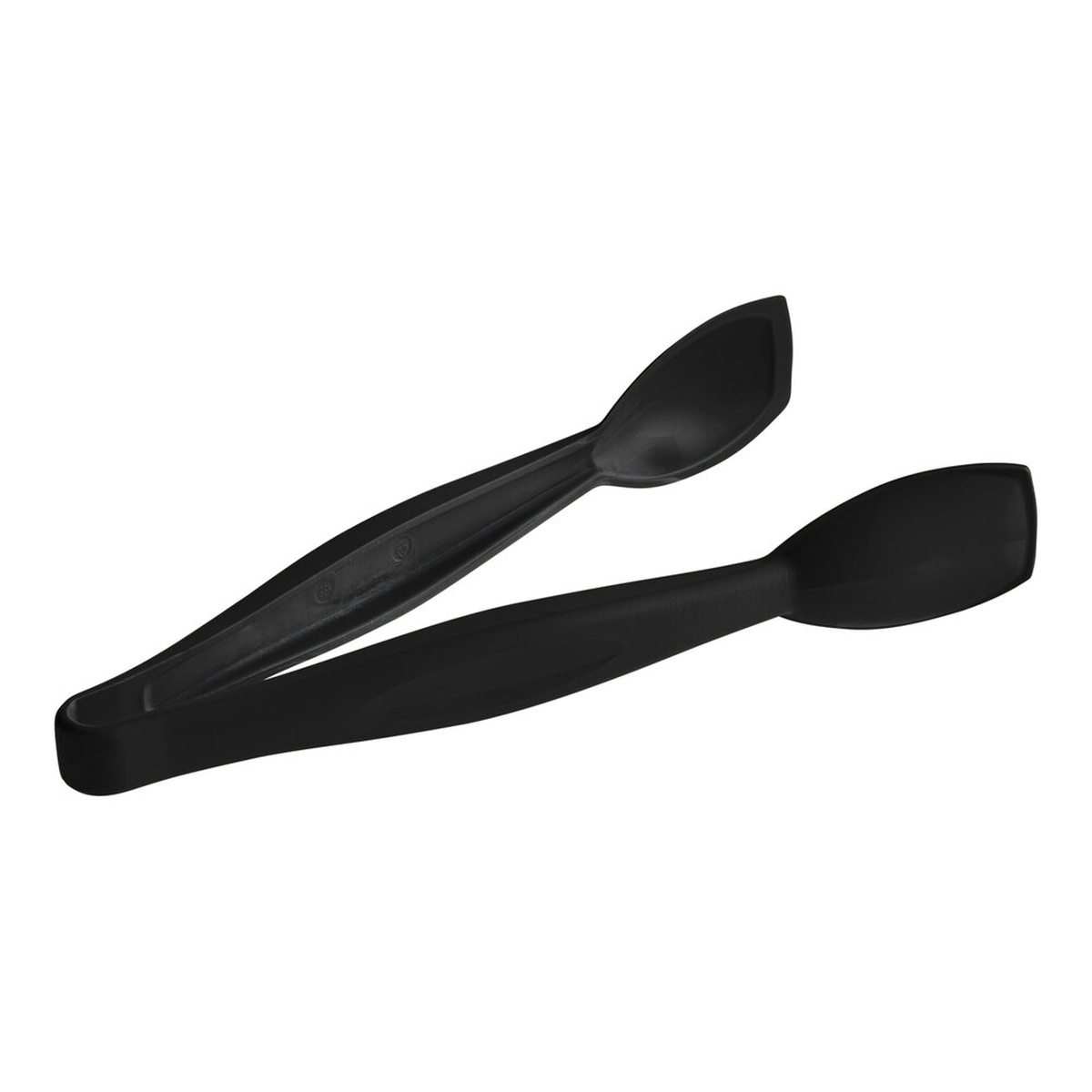 Cambro TGG9110 black plastic Lugano easy-grasp tongs with dual spoon-like ends