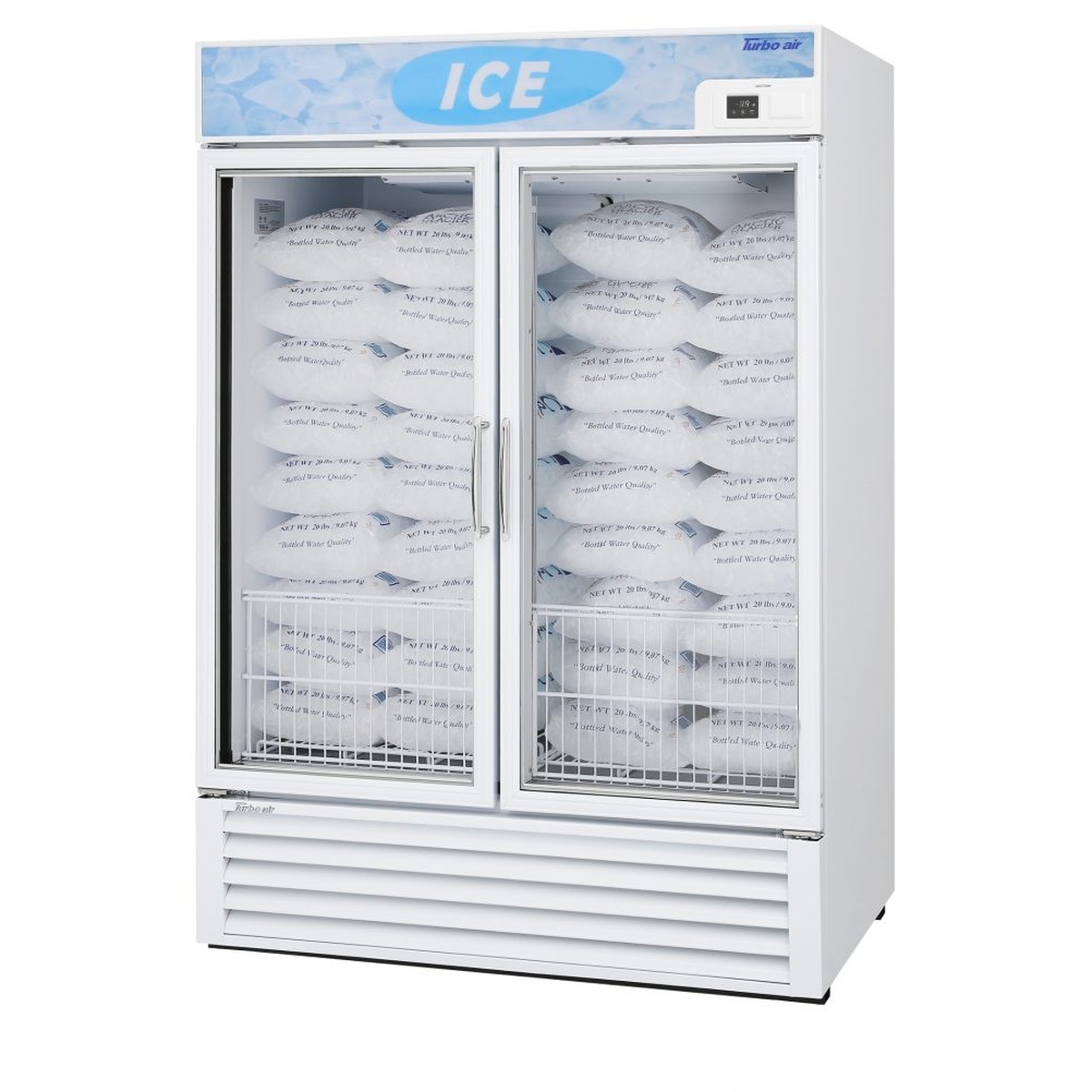 Turbo Air TGIM-49W-N ice merchandiser freezer with two glass doors