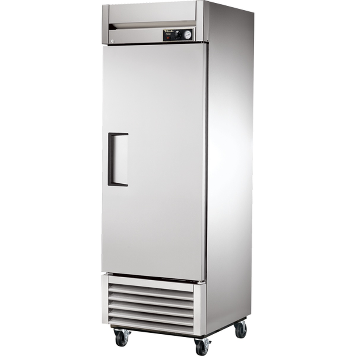 True TH-23 single-door reach-in heated holding cabinet on casters with stainless steel exterior