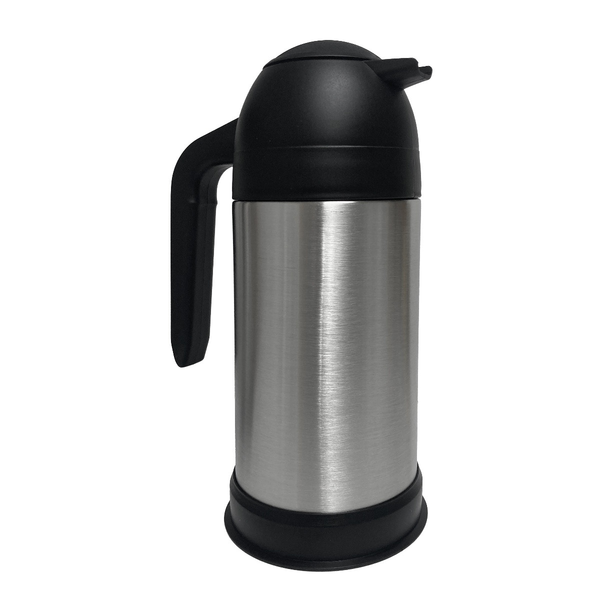 Thunder Group TJWB007 0.7L stainless steel double-wall vacuum server with black trim handle and lid
