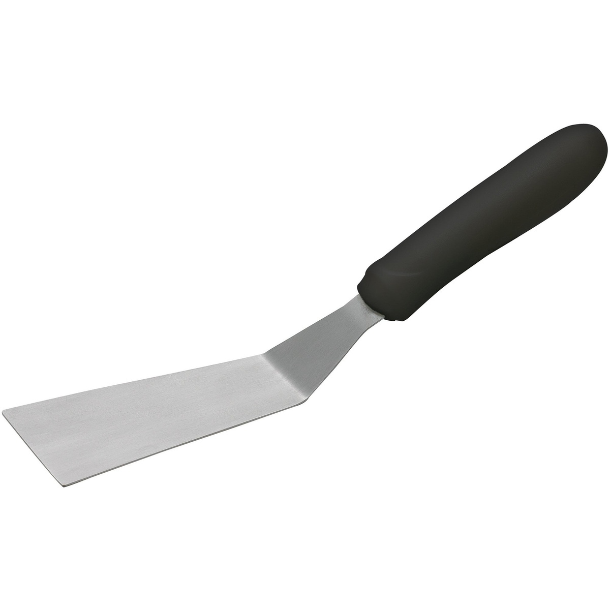 Winco TKP-50 offset grill spatula with stainless steel satin-finish blade and black polypropylene handle