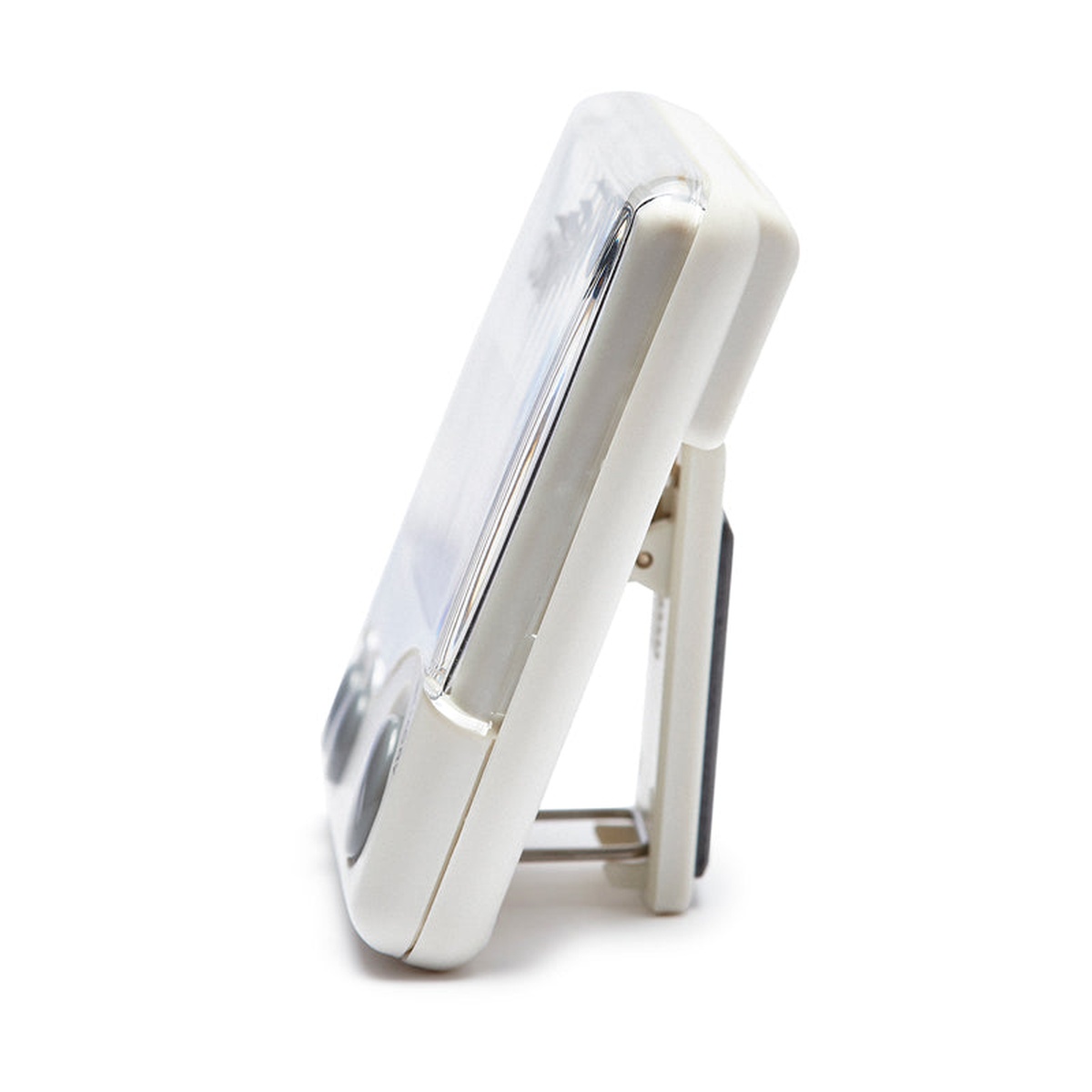 CDN TM7-W kitchen timer side profile view showing the fold-out stand propped upright