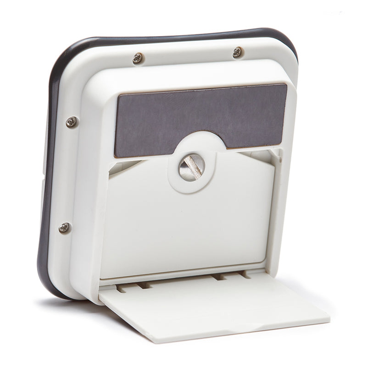 CDN TMW1 timer back view showing built-in magnet panel and foldout stand
