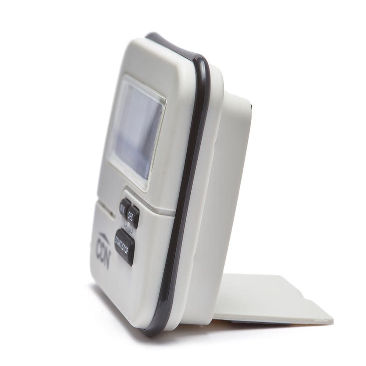CDN TMW1 timer side profile view showing built-in foldout display stand
