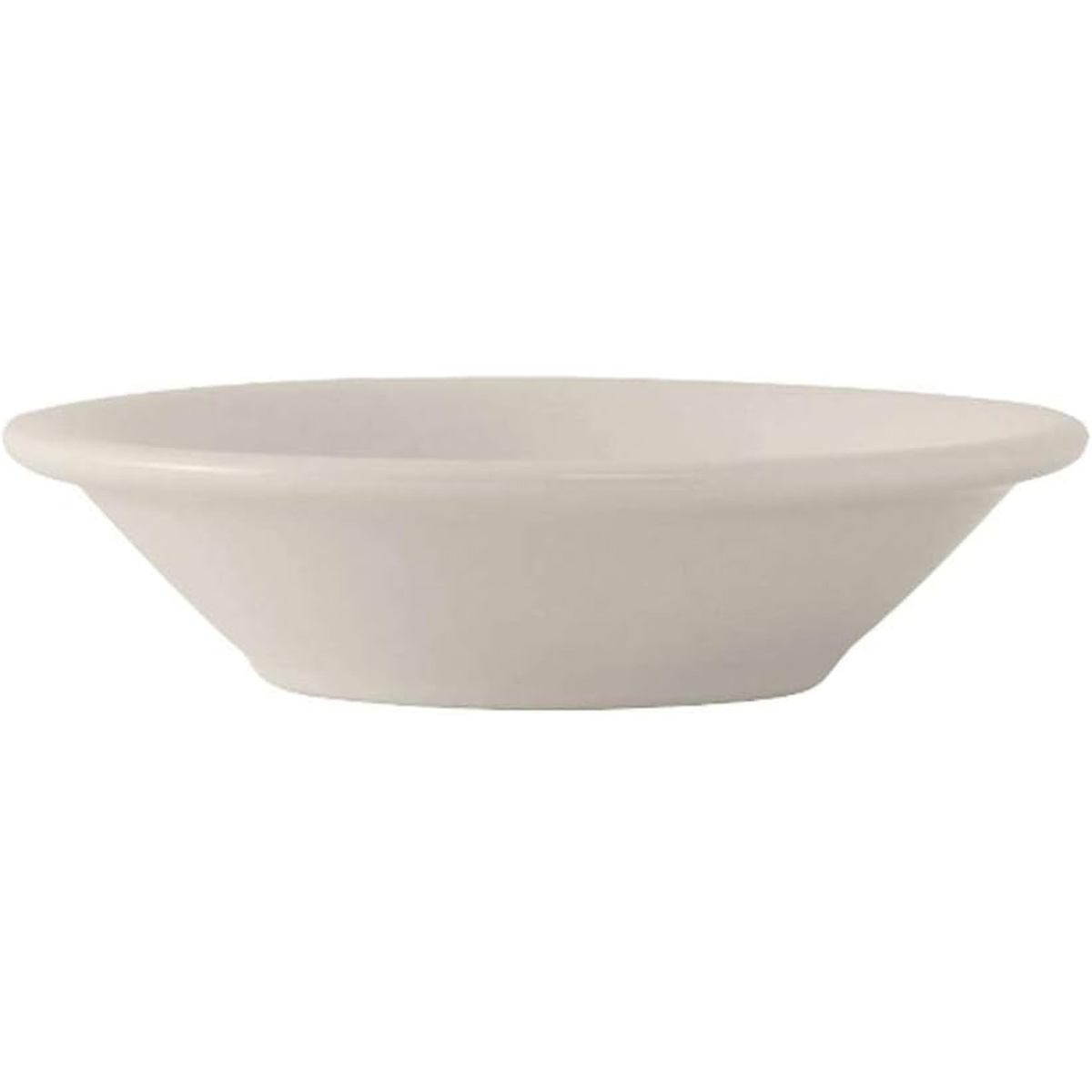 Tuxton China TNR-011 eggshell round fruit dish, 3-1/2 oz., shown on white background