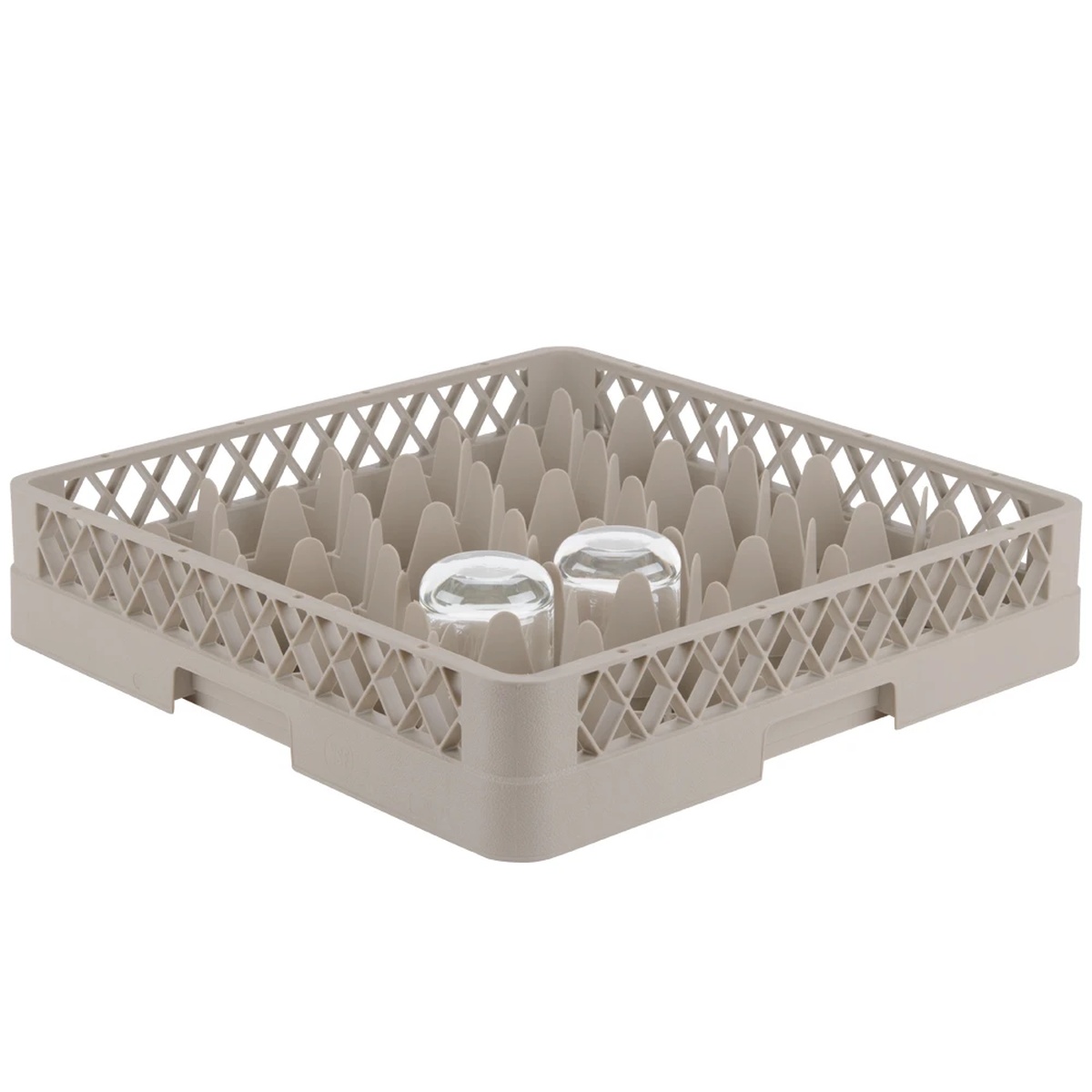Beige Vollrath Traex Rack Max full-size 20-compartment glass rack