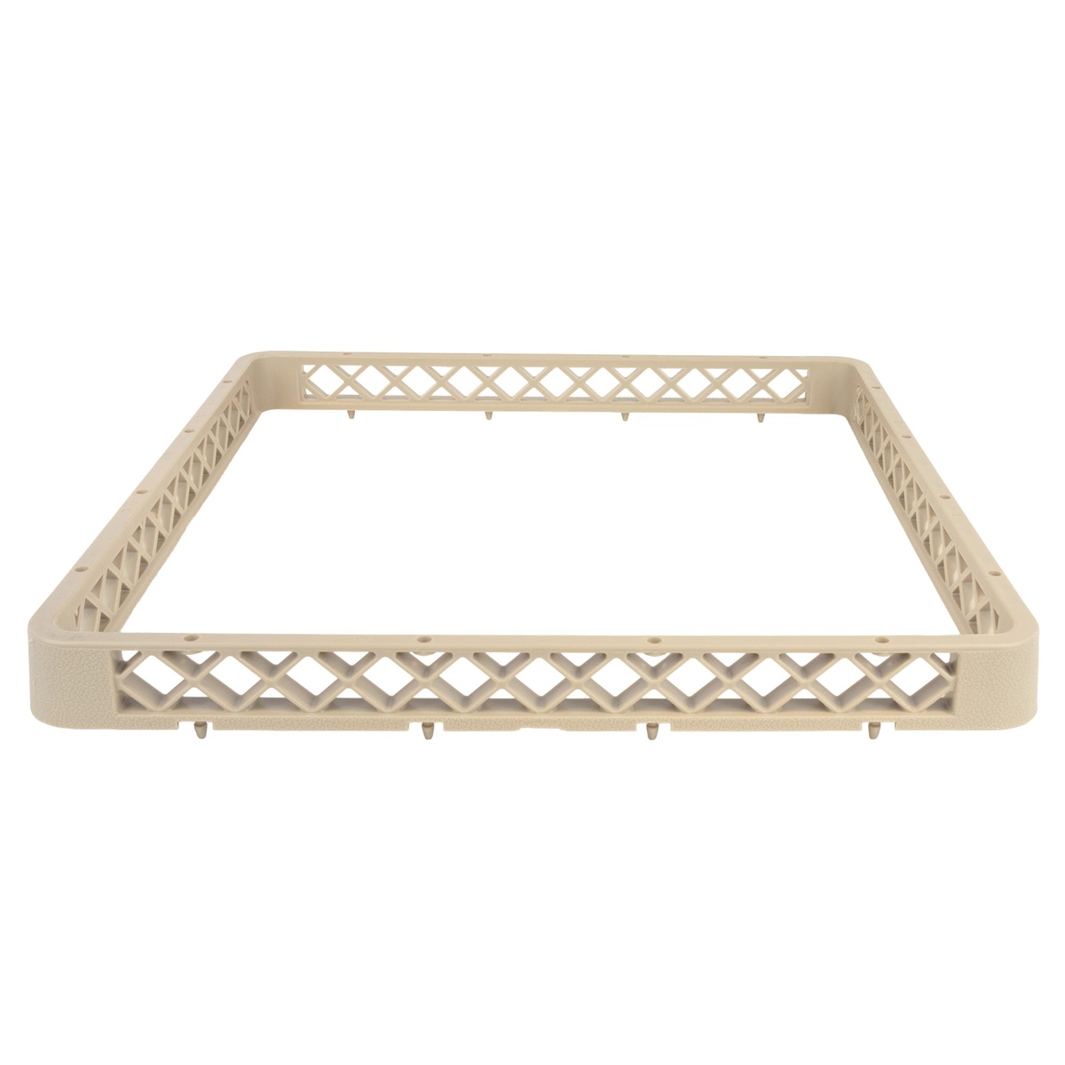 Beige Vollrath full-size rack extender, front view showing open frame