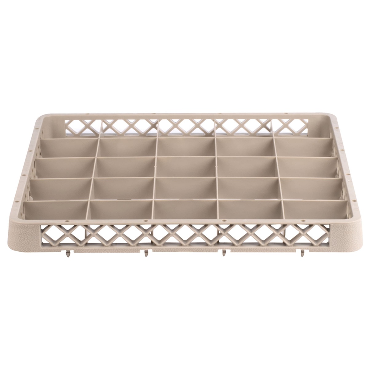 Side view of beige Vollrath TRB full-size dishwasher rack extender