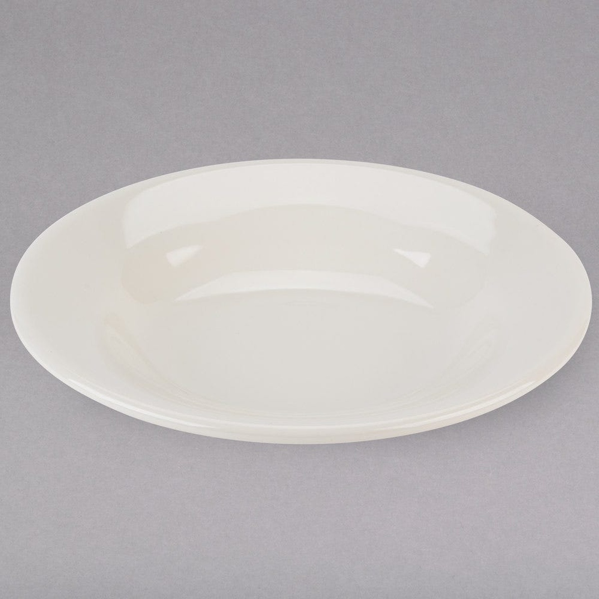 Tuxton TRE-003 eggshell rim soup bowl three-quarter angle view