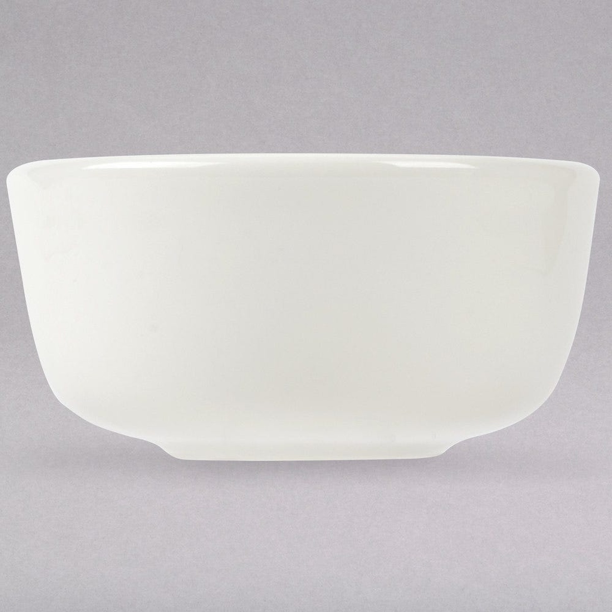 Front profile view of Tuxton TRE-095 Jung Bowl showing smooth exterior and wide rim