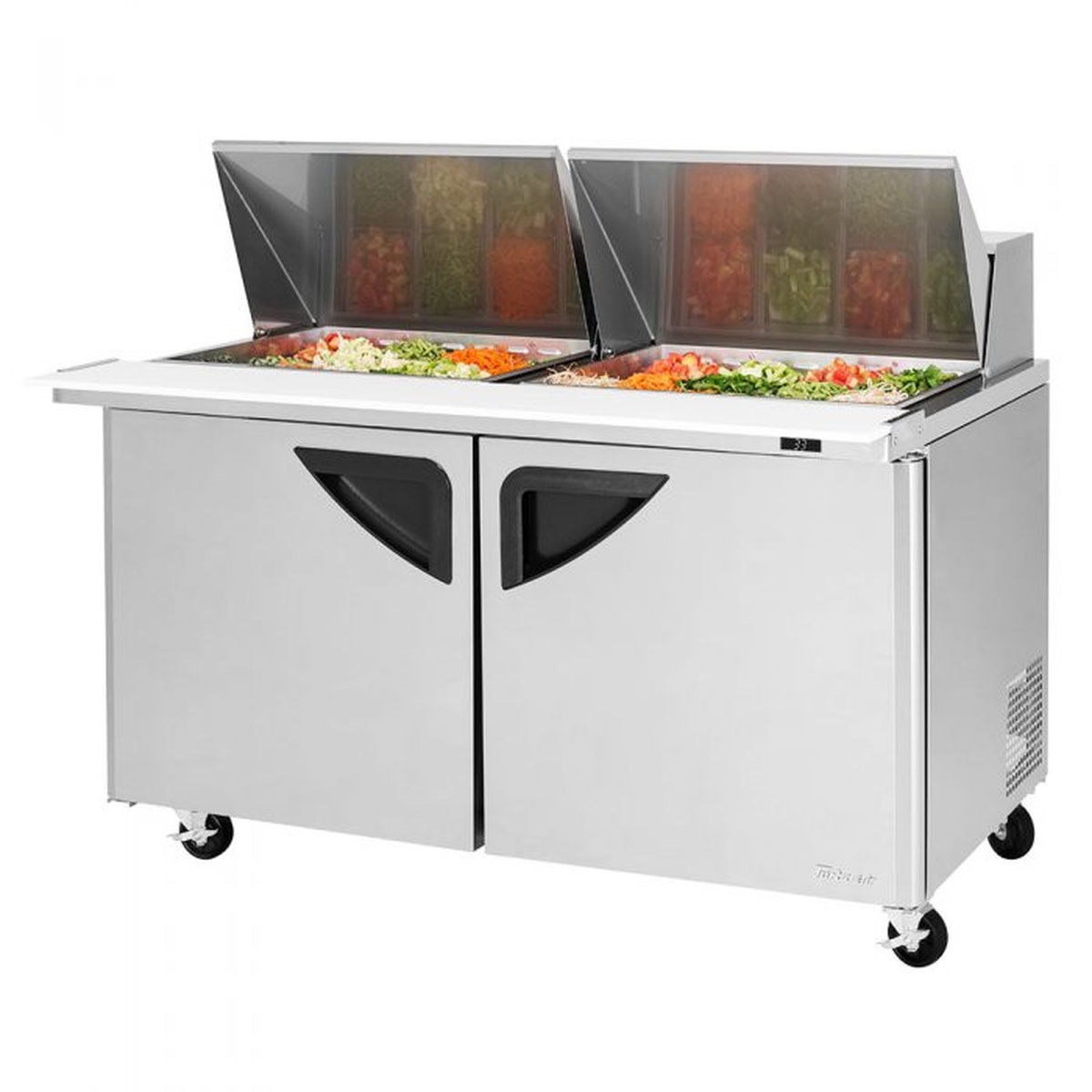 Turbo Air TST-60SD-24-N mega top sandwich prep table with open ingredient lids