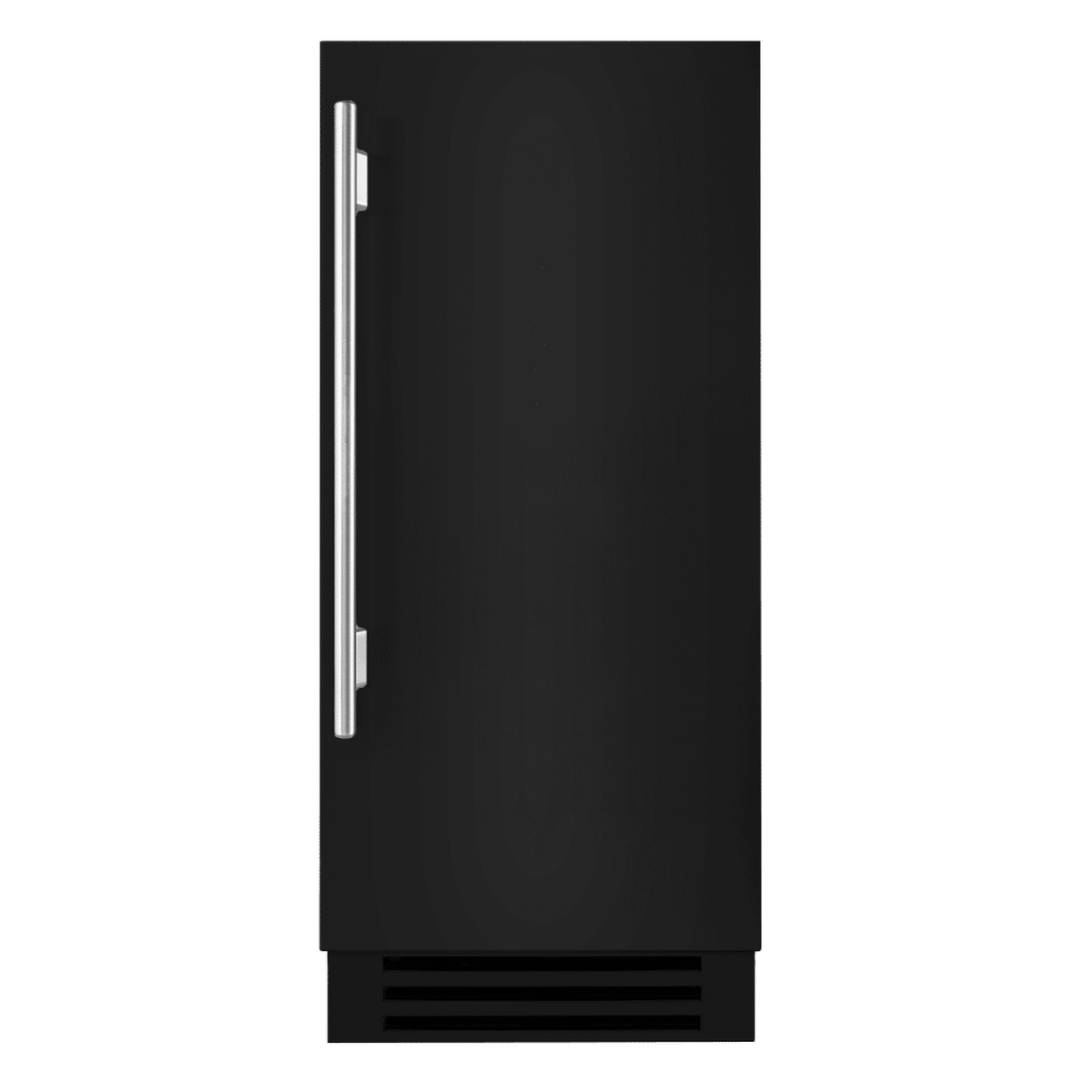 True Residential clear ice machine front view in black finish