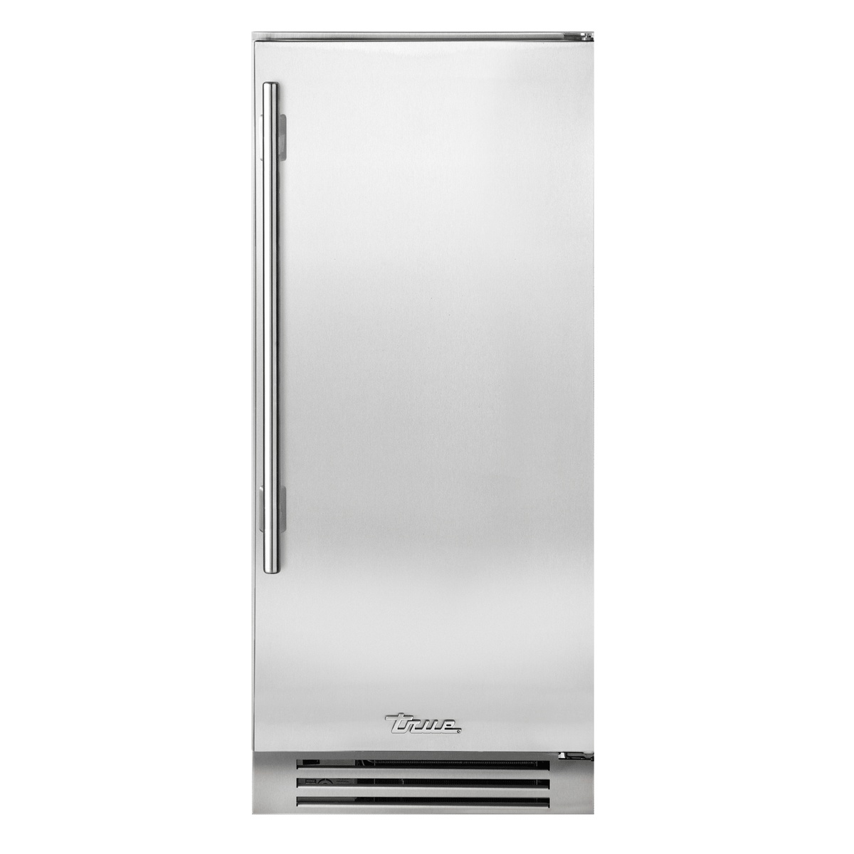 True Residential 15 inch overlay panel clear ice machine front view