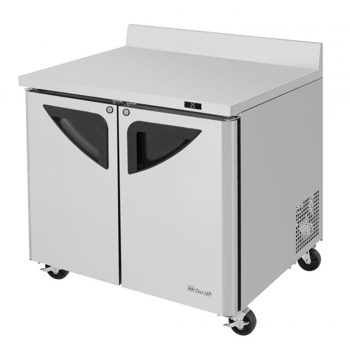 Turbo Air TWR-36SD-N6 two-door worktop refrigerator front view