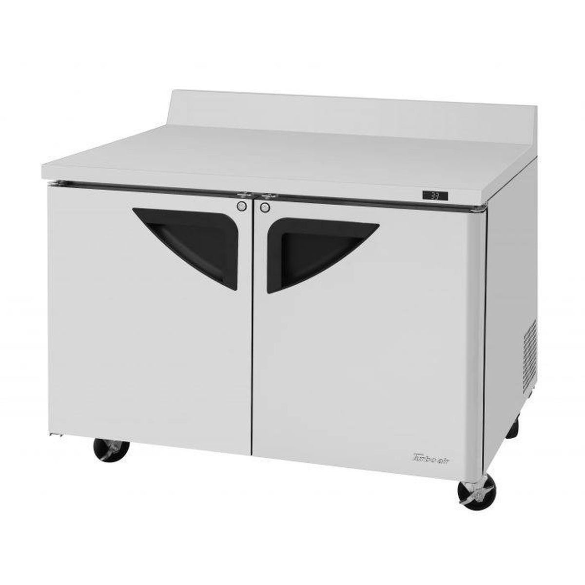 Turbo Air TWR-48SD-N two door worktop refrigerator front view