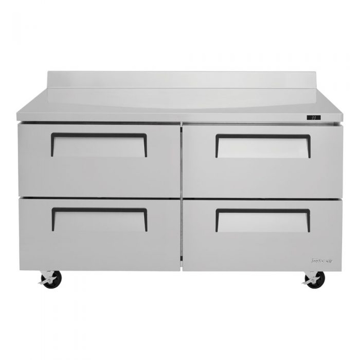 Turbo Air TWR-60SD-D4-N worktop refrigerator, straight-on front view with digital temperature display visible at top right