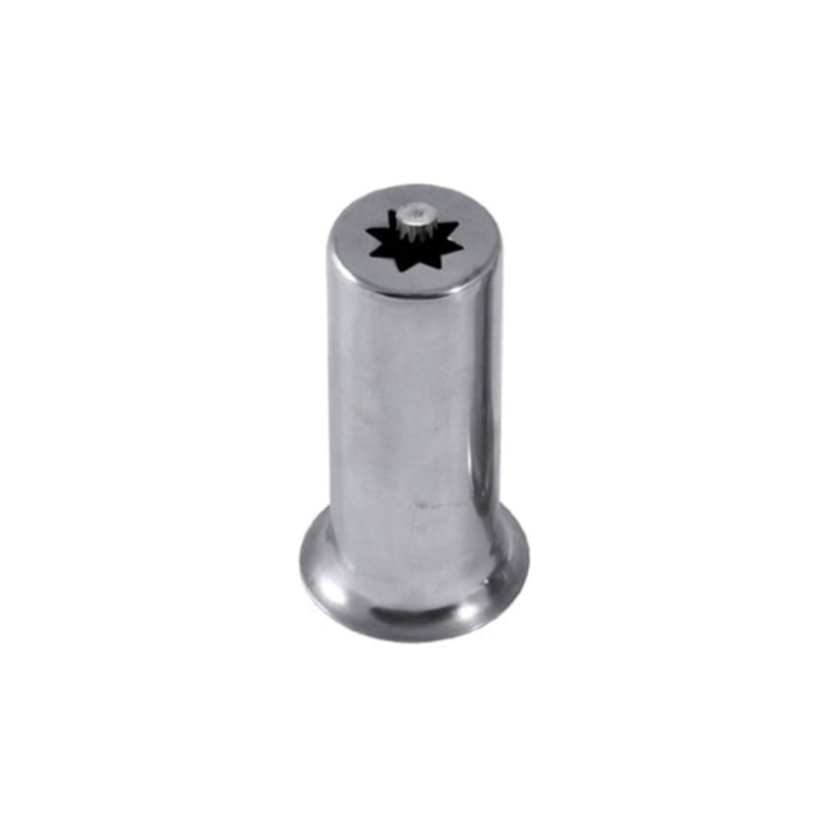 Uniworld UCM-NZ1 stainless steel churro nozzle adapter with 1-inch star tip and flanged base
