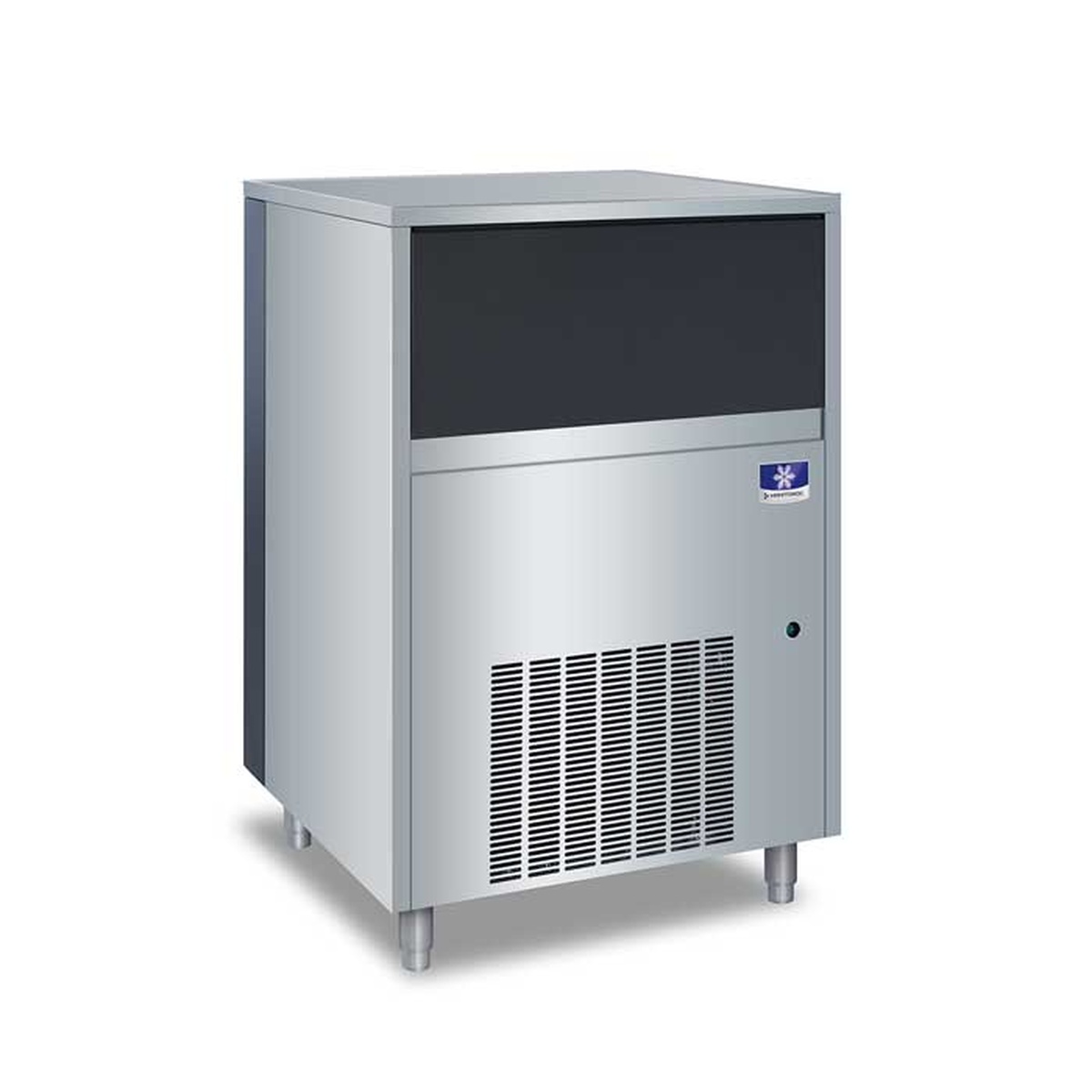 Manitowoc UFP0350A stainless steel undercounter flake ice machine with integrated bin