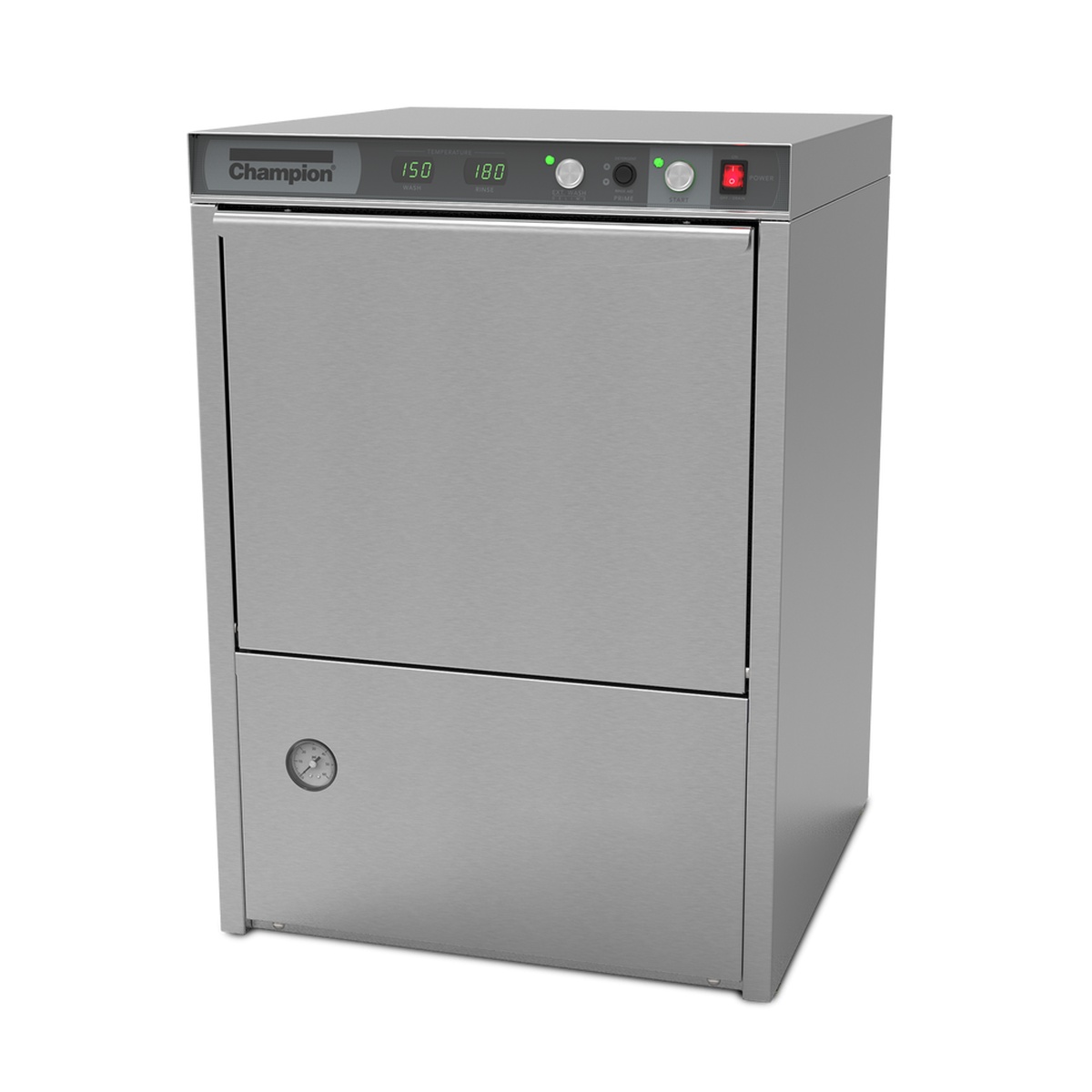 Champion UH230B undercounter dishwashing machine, front view