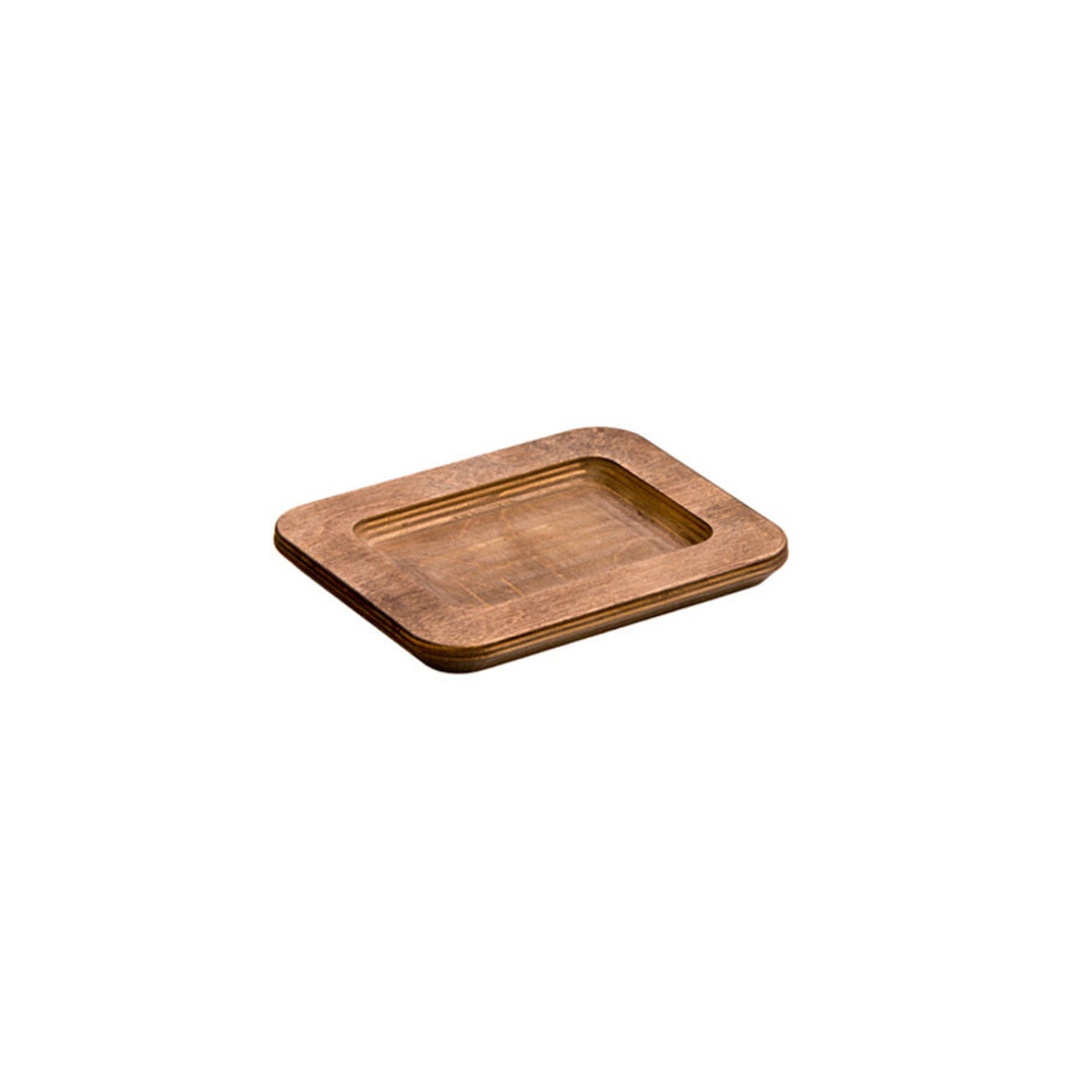 Lodge UMSRC rectangular walnut wood underliner with routed recess and rounded corners