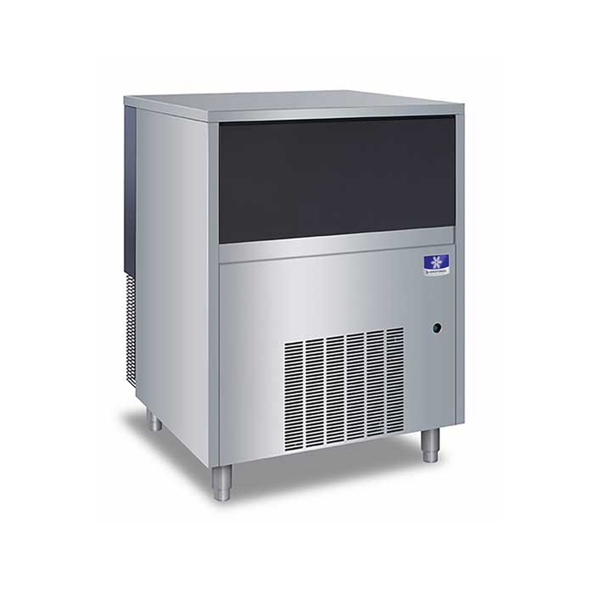 Manitowoc UNP0300A undercounter nugget ice machine larger model with stainless steel finish and integrated storage bin