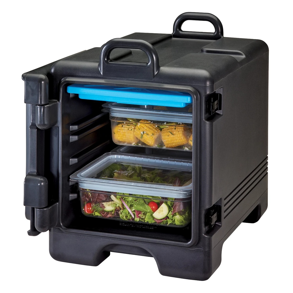 Cambro Ultra Pan Carrier UPC300110 front-loading insulated food pan carrier holding food pans