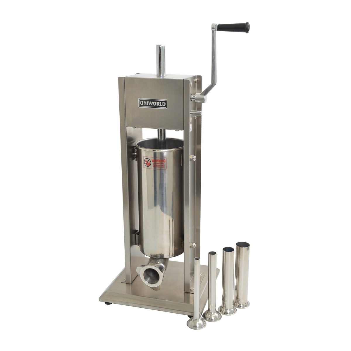 Uniworld USSC-DL5N stainless steel vertical manual sausage stuffer with four stuffing tubes