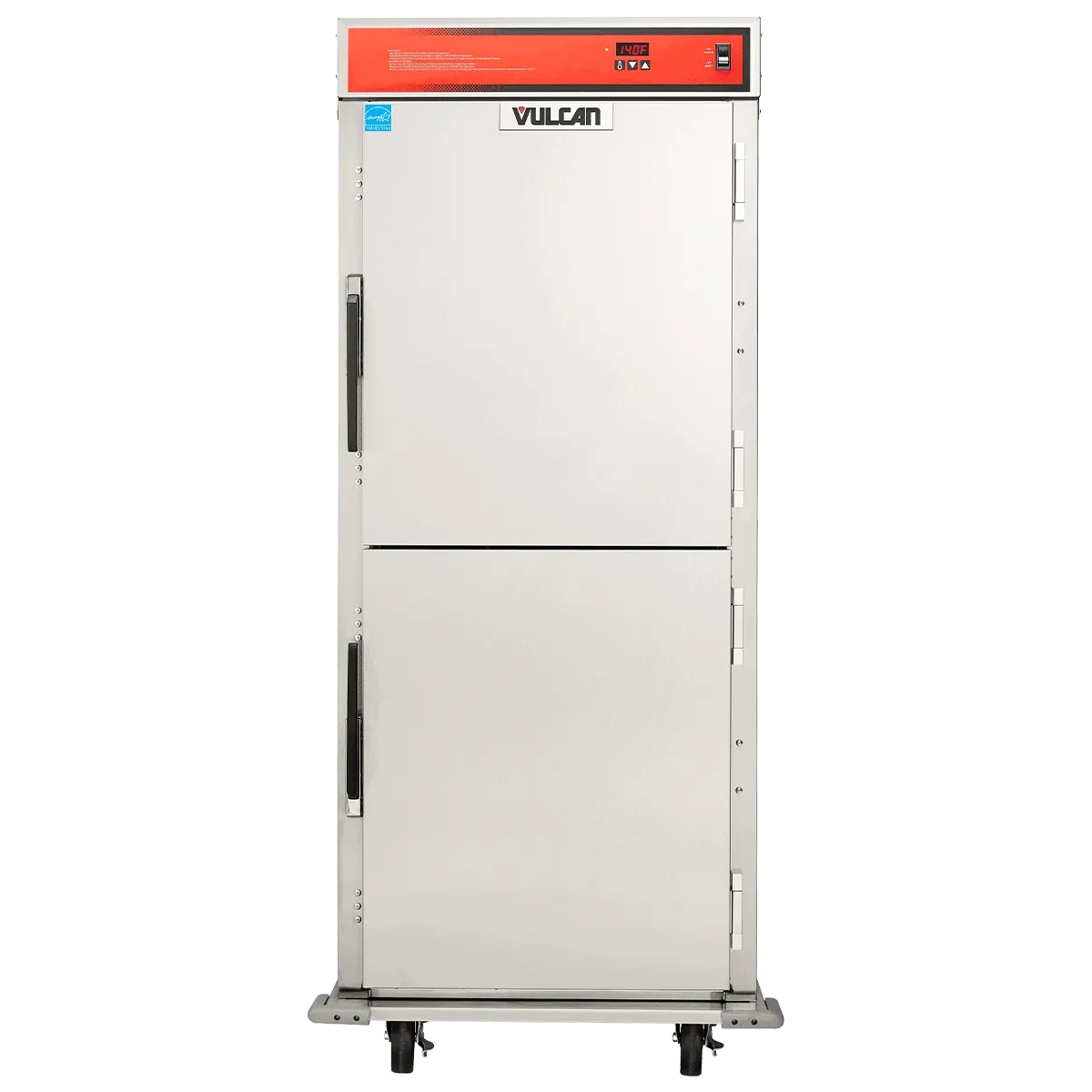 Vulcan VBP18ES full-height insulated heated holding cabinet with solid Dutch doors and top-mounted digital control panel