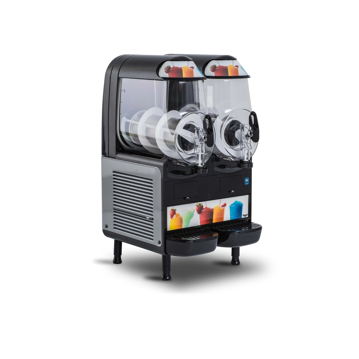 Vollrath VCBF128-37 frozen drink machine angled view showing dual dispensing spigots