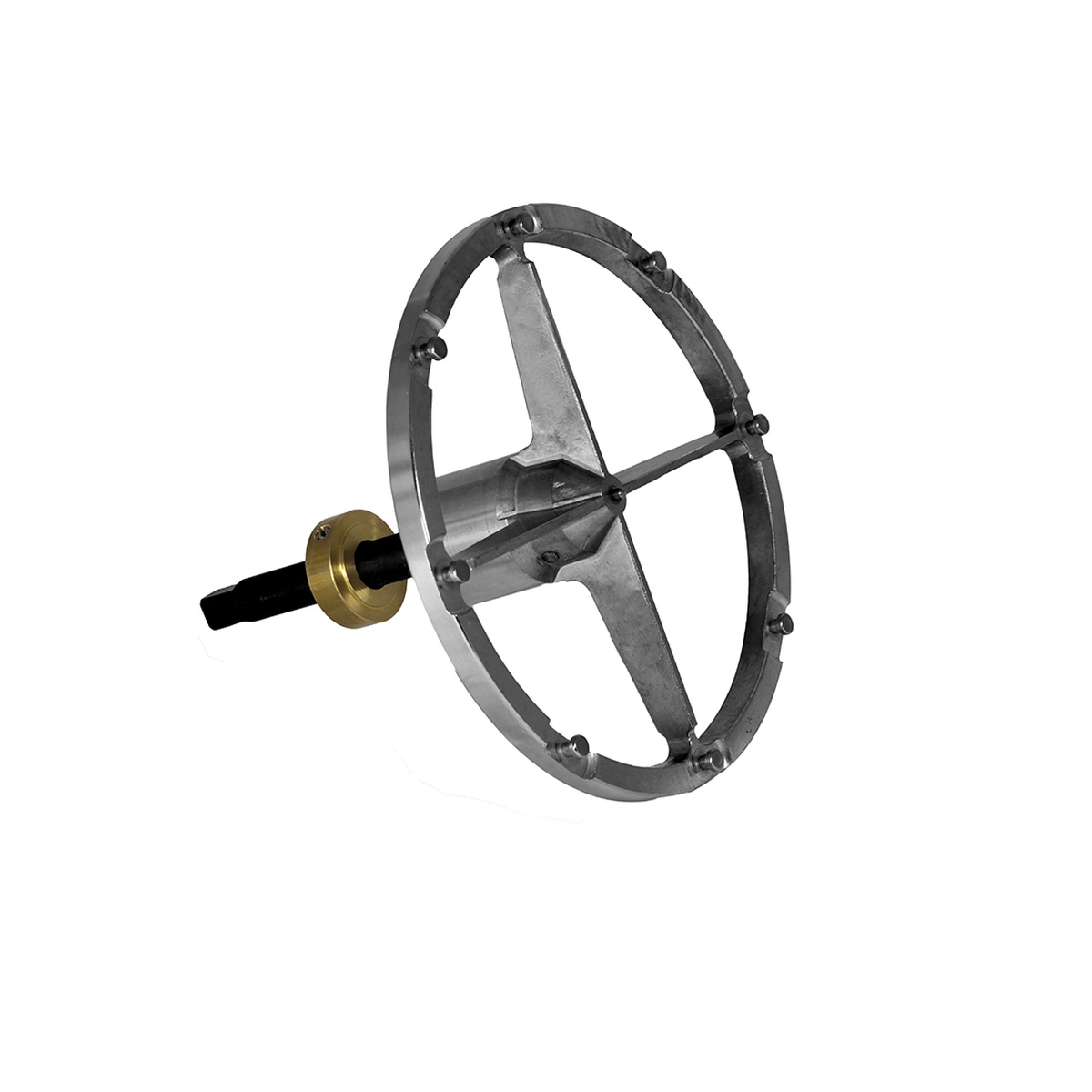 ALFA VS-12DH disc holder assembly with brass collar and hardened shaft for grater shredder attachments