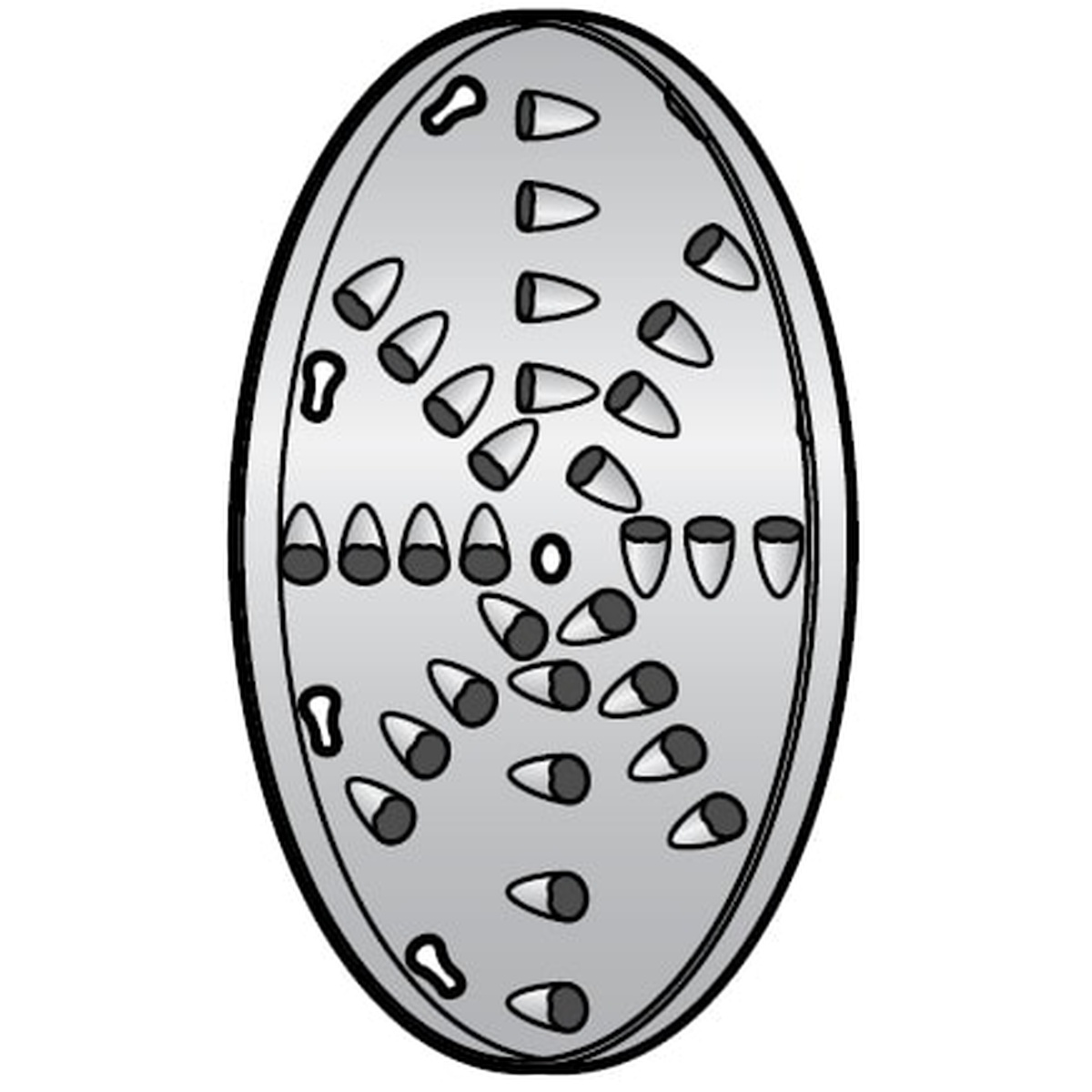 Alfa International VS-12SD-3/16 stainless steel shredding disc with 3/16 inch holes