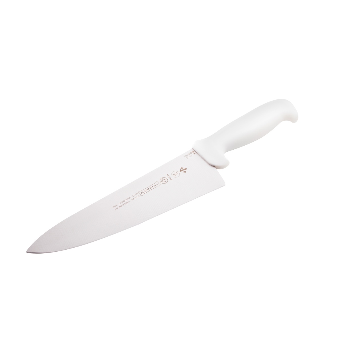 Mundial W5610-8 cook's knife with white handle and 8-inch blade