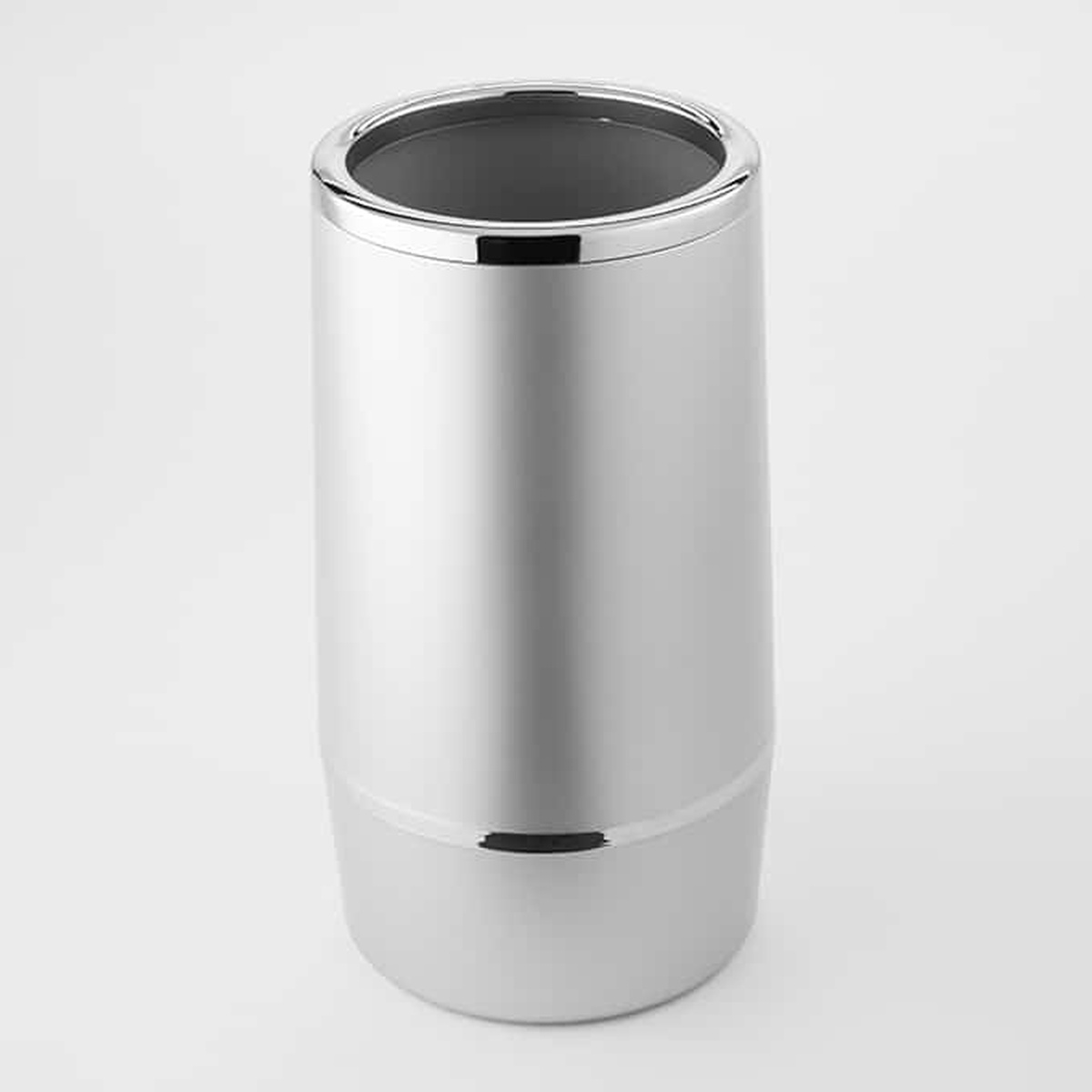 American Metalcraft WCFS462 silver acrylic double-wall wine cooler, round, 5-inch diameter by 9-inch height