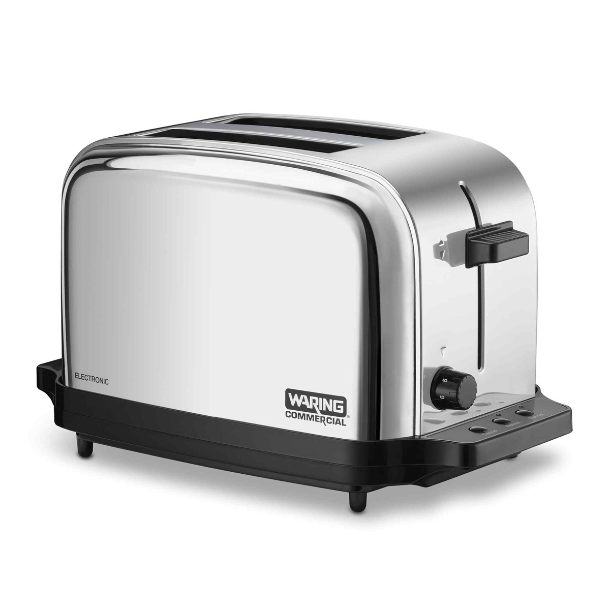 Waring WCT702 chrome commercial 2-slot pop-up toaster