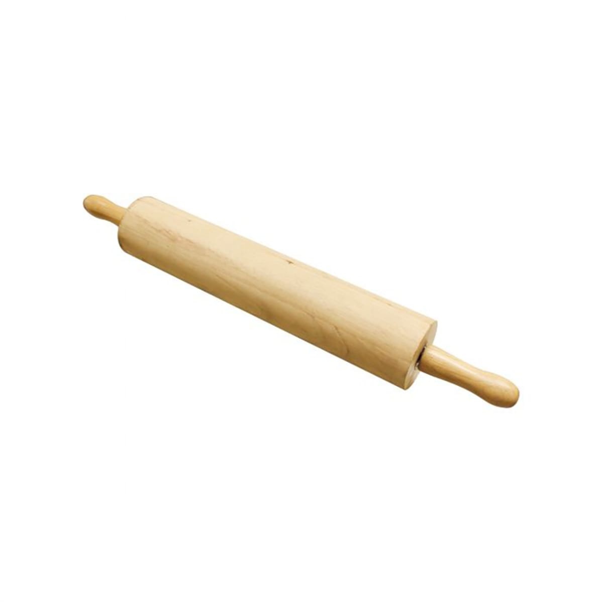 Thunder Group WDRNP013 13-inch wooden rolling pin with contoured handles and wide barrel