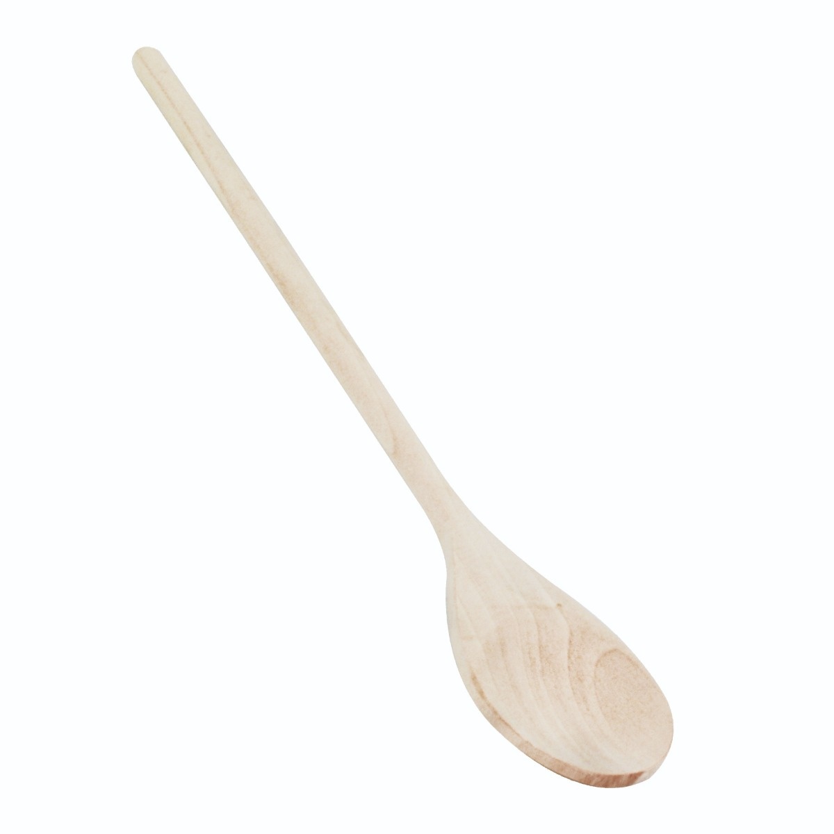Thunder Group WDSP014 14-inch natural hardwood wooden spoon on white background