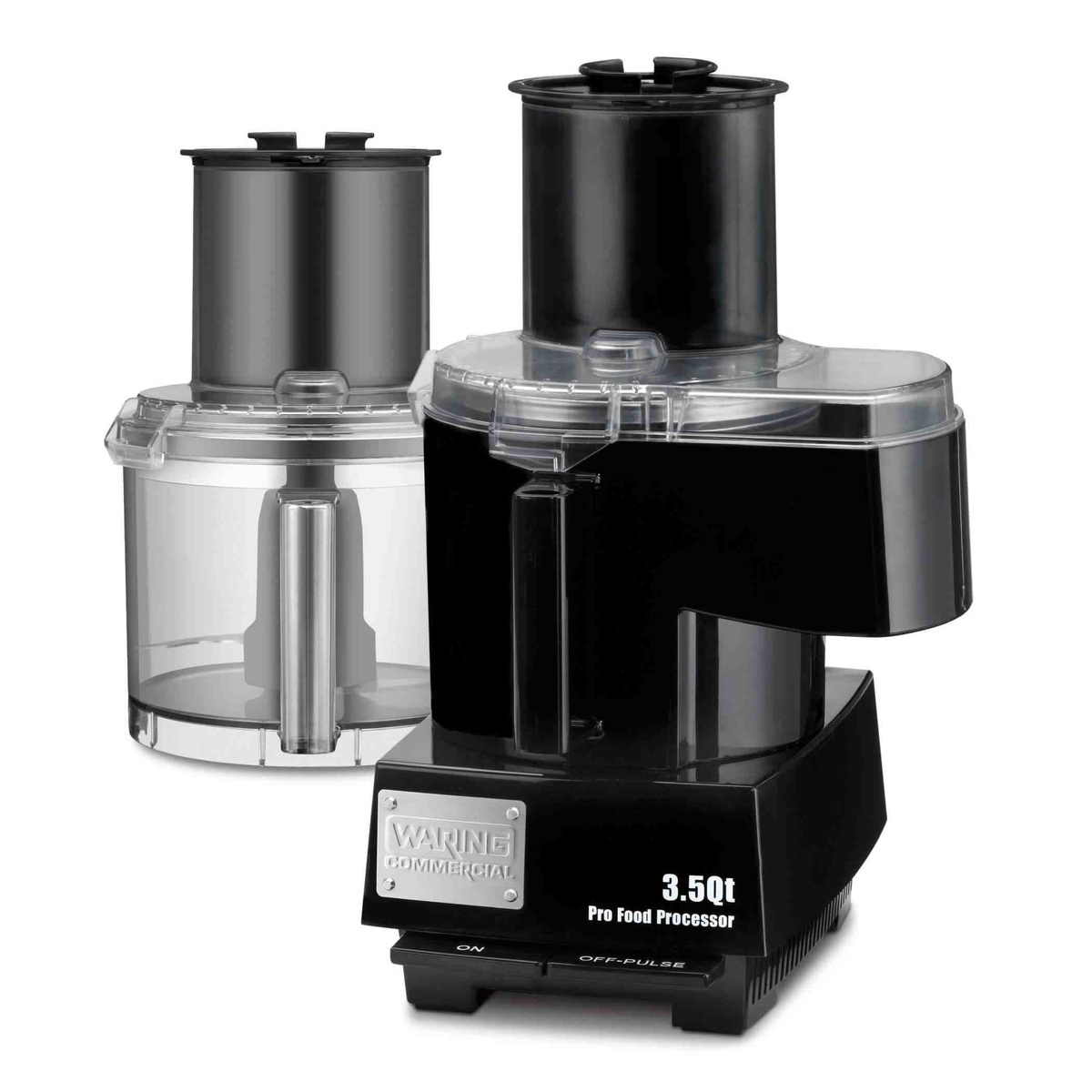 Waring WFP14SC commercial food processor with 3.5 quart polycarbonate bowl and continuous-feed hopper