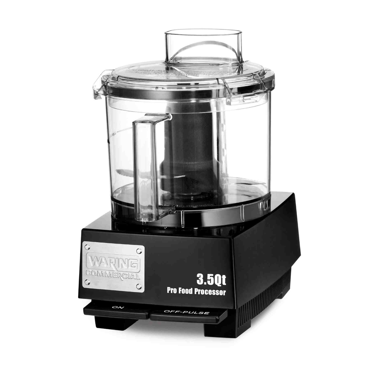 Waring WFP14SW 3.5 quart commercial food processor with clear sealed batch bowl and flat lid design
