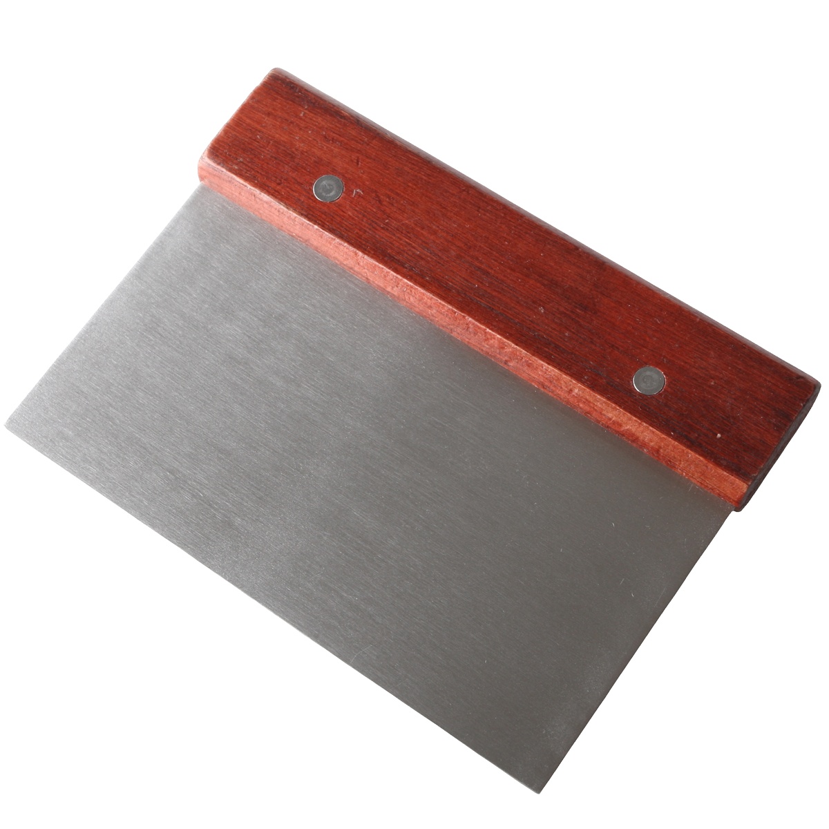 Libertyware WHDS63 dough scraper with stainless steel blade and riveted wood handle