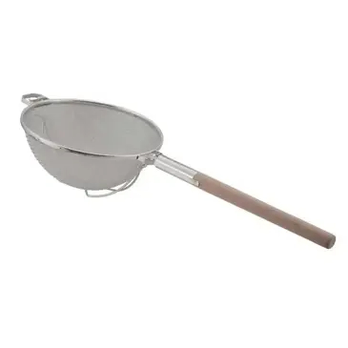 Libertyware WHSHD12 12-inch stainless steel double mesh strainer with wood handle