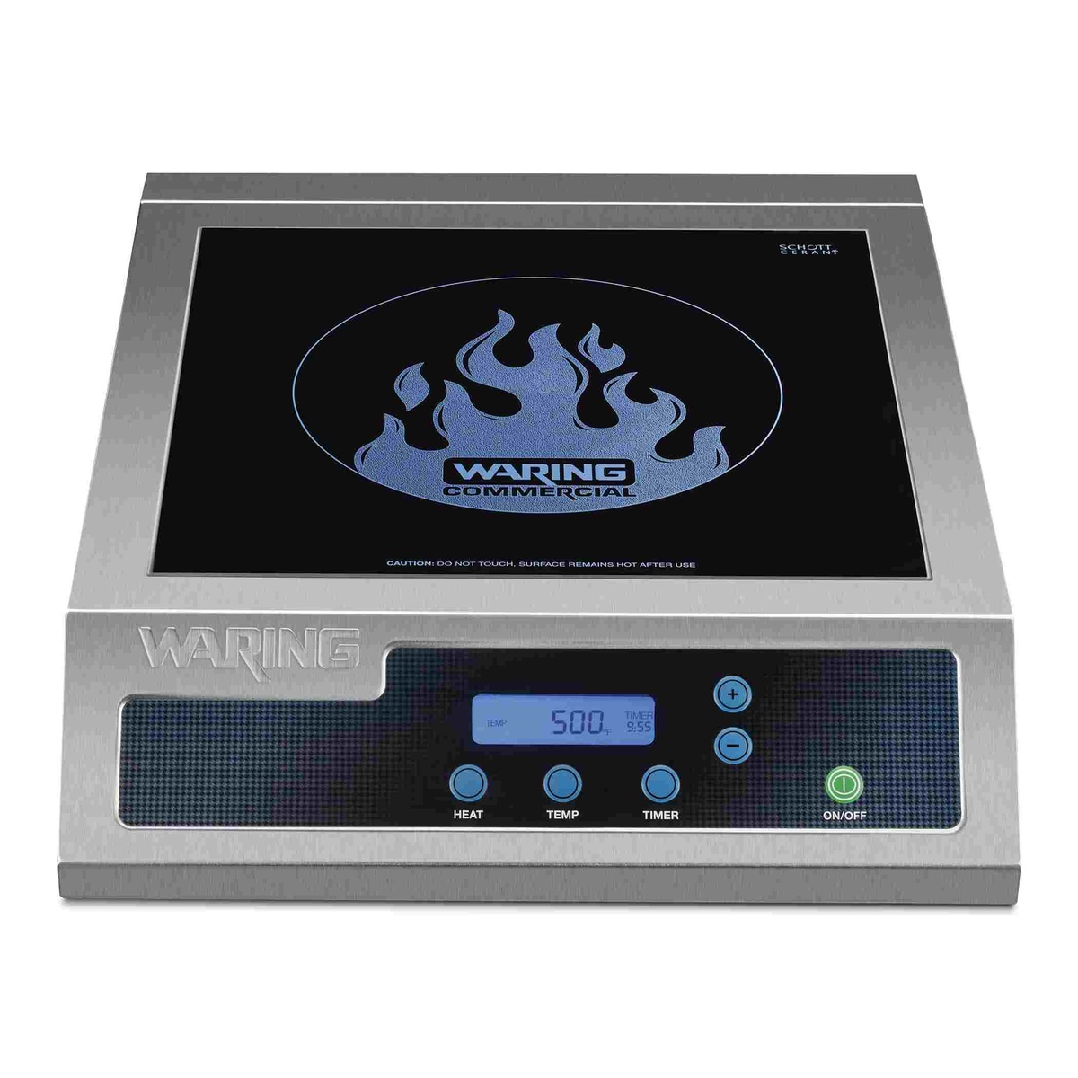 Waring WIH400 countertop induction range with glass cooktop and digital controls