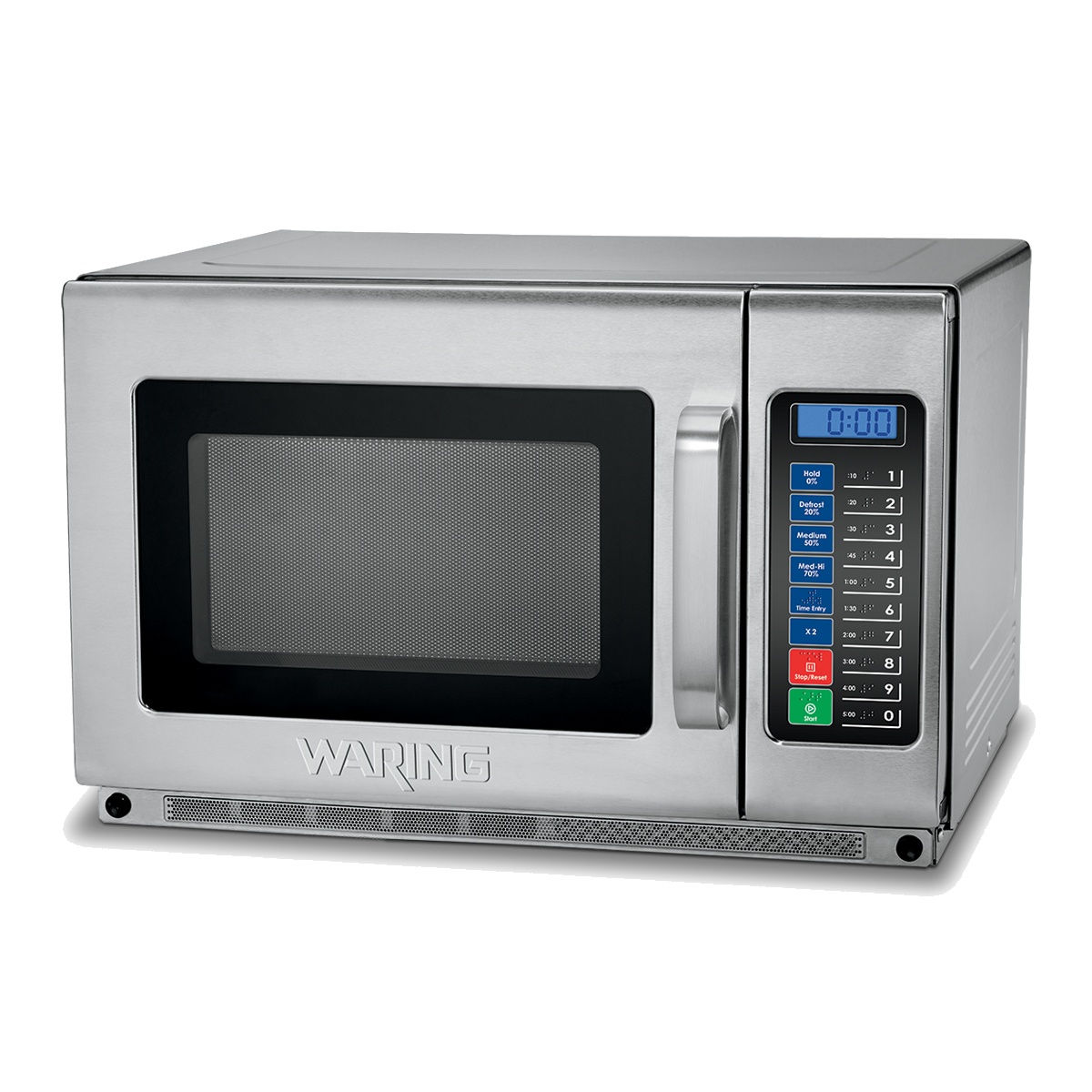 Waring WMO120 commercial microwave oven front view with touch keypad