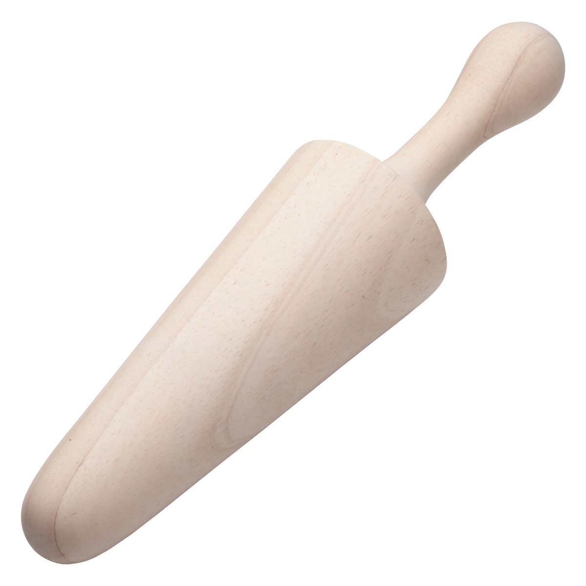 Winco WPST-13 wooden chinois pestle shown on white background