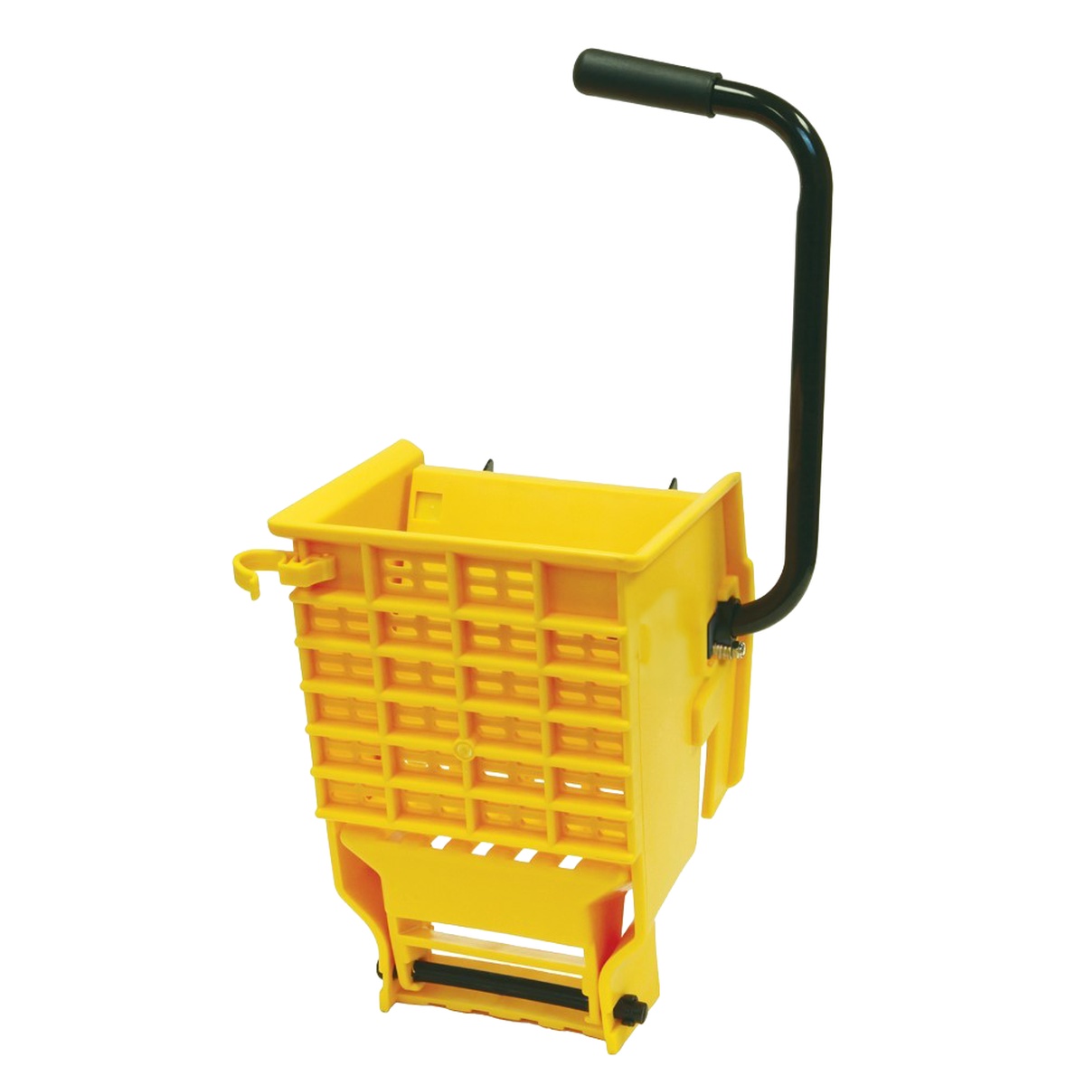 WR35 yellow mop bucket wringer with black metal handle, side-press mechanism, for 35 Qt. bucket
