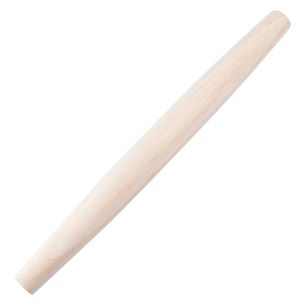 Winco WRP-20F 20-inch tapered French rolling pin in natural wood