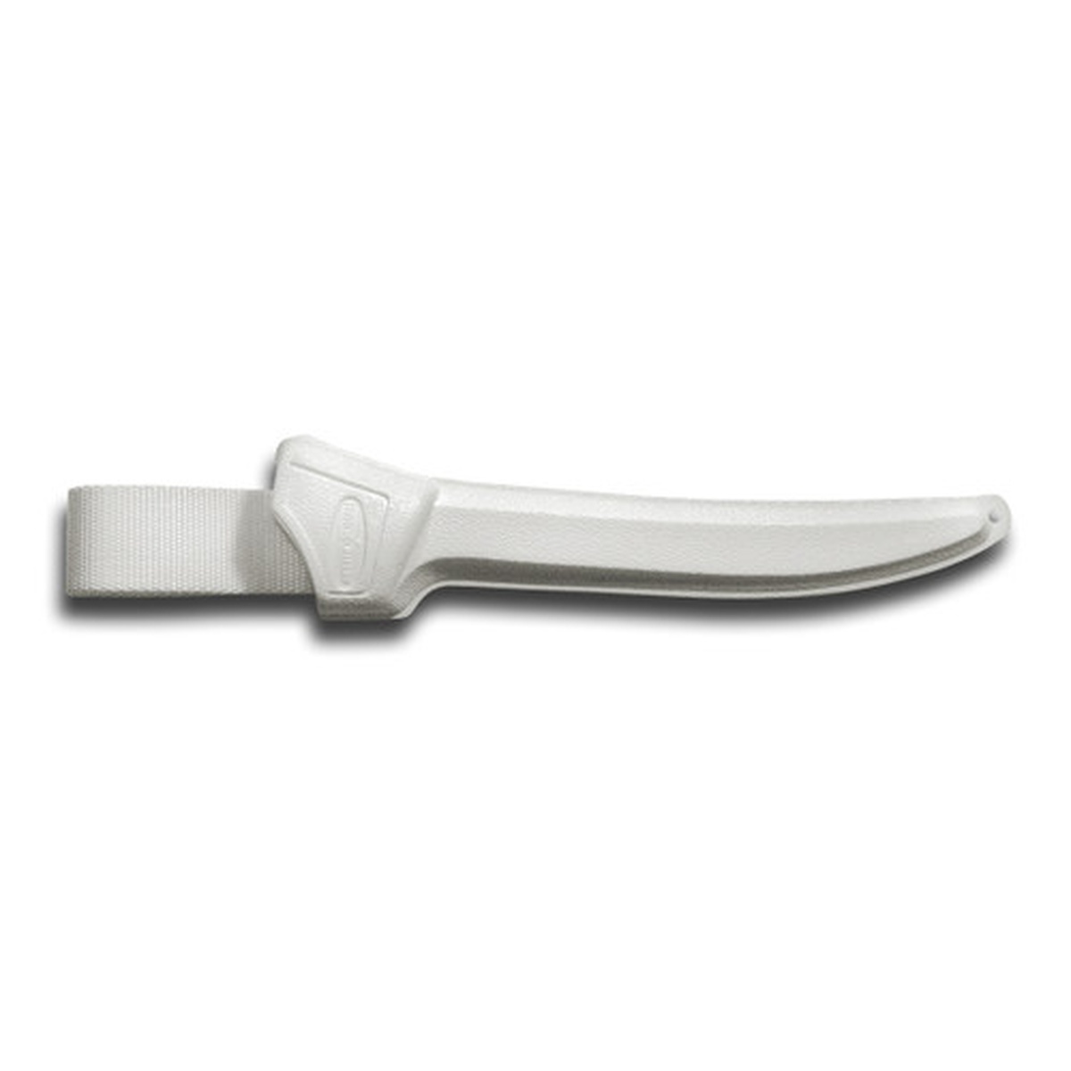 Dexter Russell WS-1 white molded polypropylene knife scabbard with riveted belt loop strap