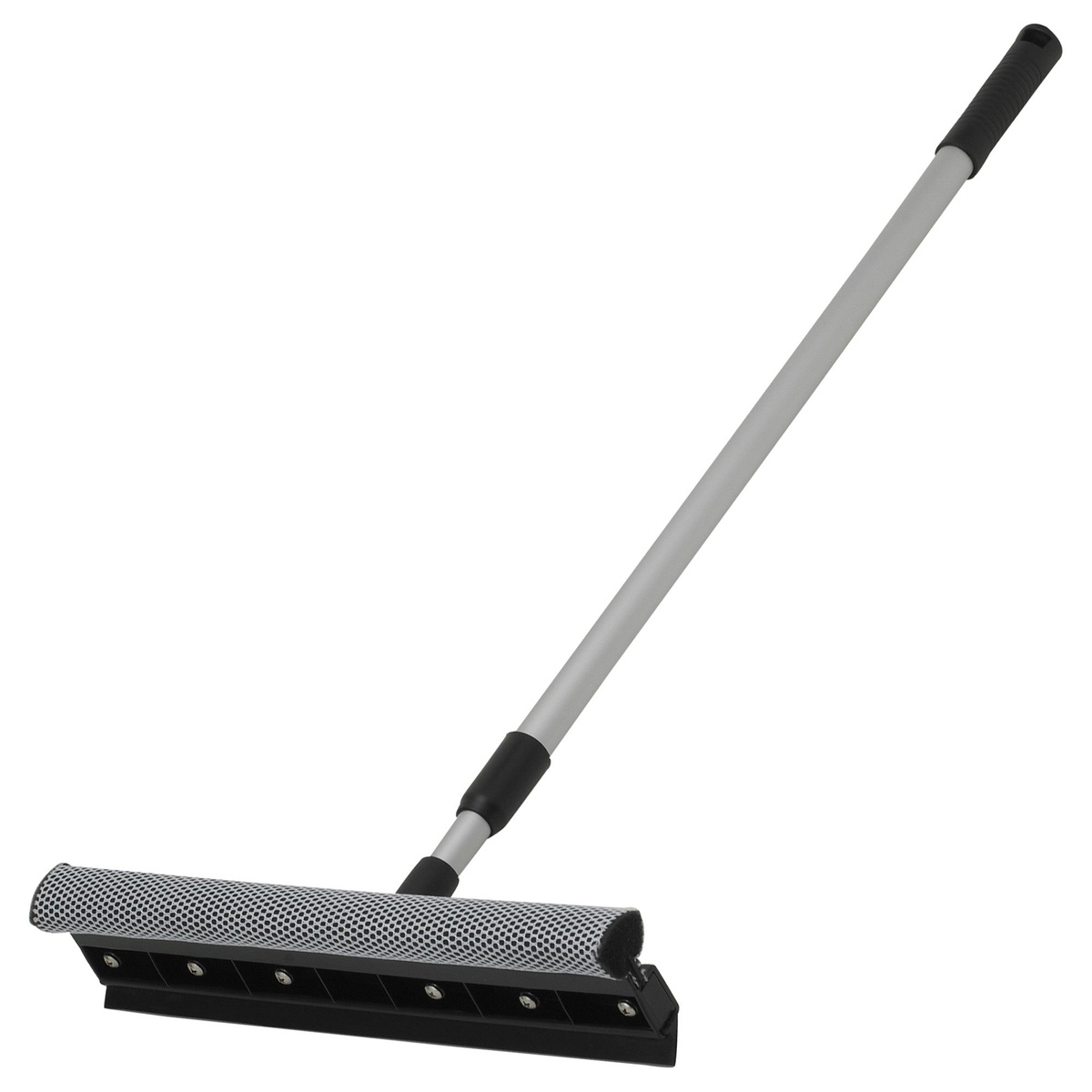 Winco WS-15 15-inch window squeegee with telescopic aluminum handle and non-abrasive sponge cover